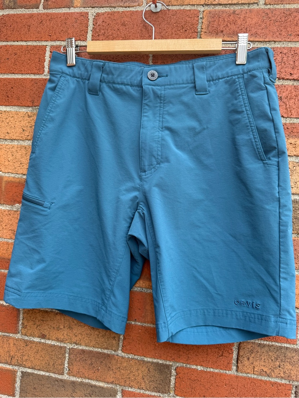 Orvis Performance Fishing Shorts Blue Size 32 Stretch Outdoor Hiking Shorts